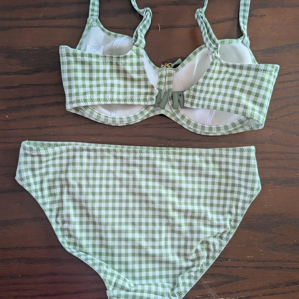 Freya Mint Checkered Bikini Set - Picture 2 of 6